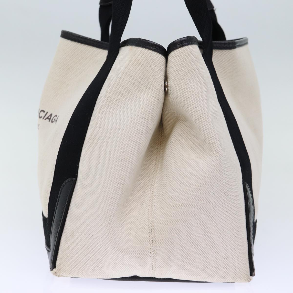 Balenciaga Cabas S Hand Bag Canvas White Black | Luxury Canvas Tote Bag