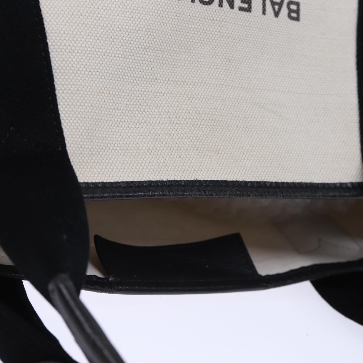 Balenciaga Cabas S Hand Bag Canvas White Black | Luxury Canvas Tote Bag