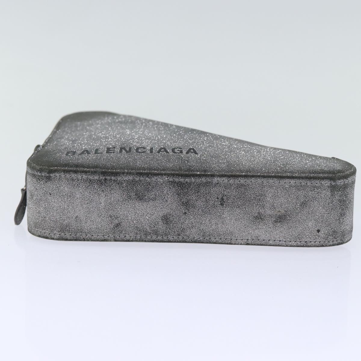 Balenciaga Triangle Duffle Clutch Bag Leather Gray 476976 — Designer Clutch Bag