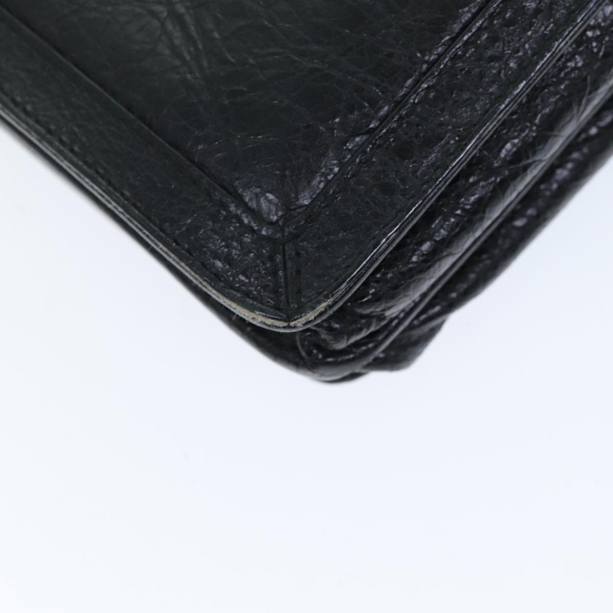 Balenciaga Navy Pochette Shoulder Bag Leather Black 339937 — Designer Shoulder Bag