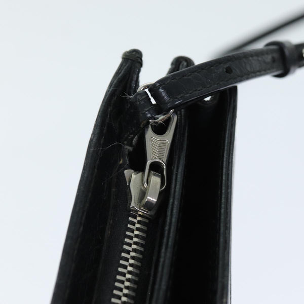 Balenciaga Navy Pochette Shoulder Bag Leather Black 339937 — Designer Shoulder Bag