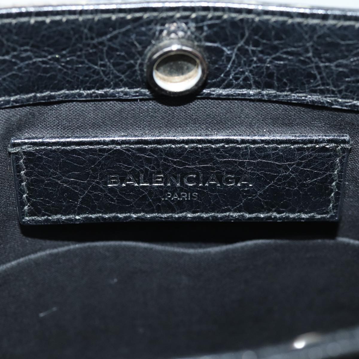 Balenciaga Navy Pochette Shoulder Bag Leather Black 339937 — Designer Shoulder Bag