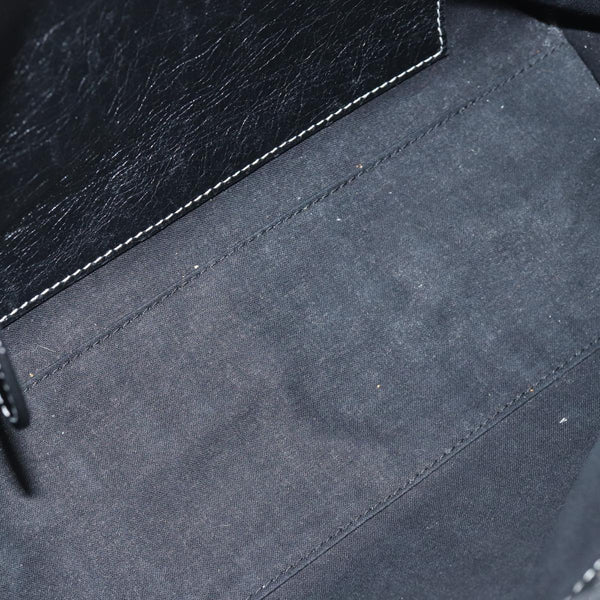 Balenciaga Clutch Bag Leather Black White — Designer Clutch Bag