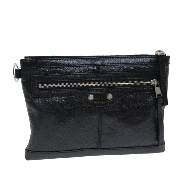 Balenciaga Clutch Bag Leather Black 273021 — Designer Clutch Bag