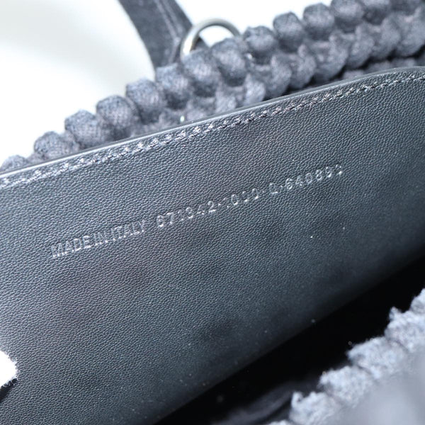 Balenciaga Bistro Hand Bag Canvas 2way Black 671342 | Woven Luxury Basket Bag
