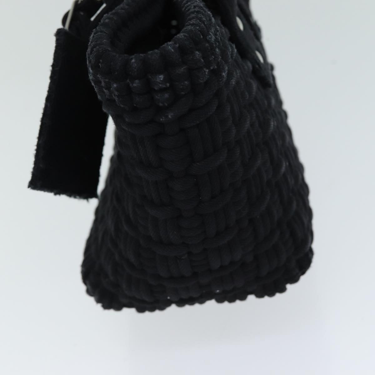 Balenciaga Bistro Hand Bag Canvas 2way Black 671342 | Woven Luxury Basket Bag