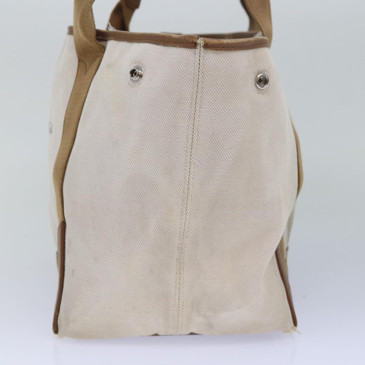 Balenciaga Navy kabas S Hand Bag Canvas Beige White 339933 | Designer Luxury Handbag