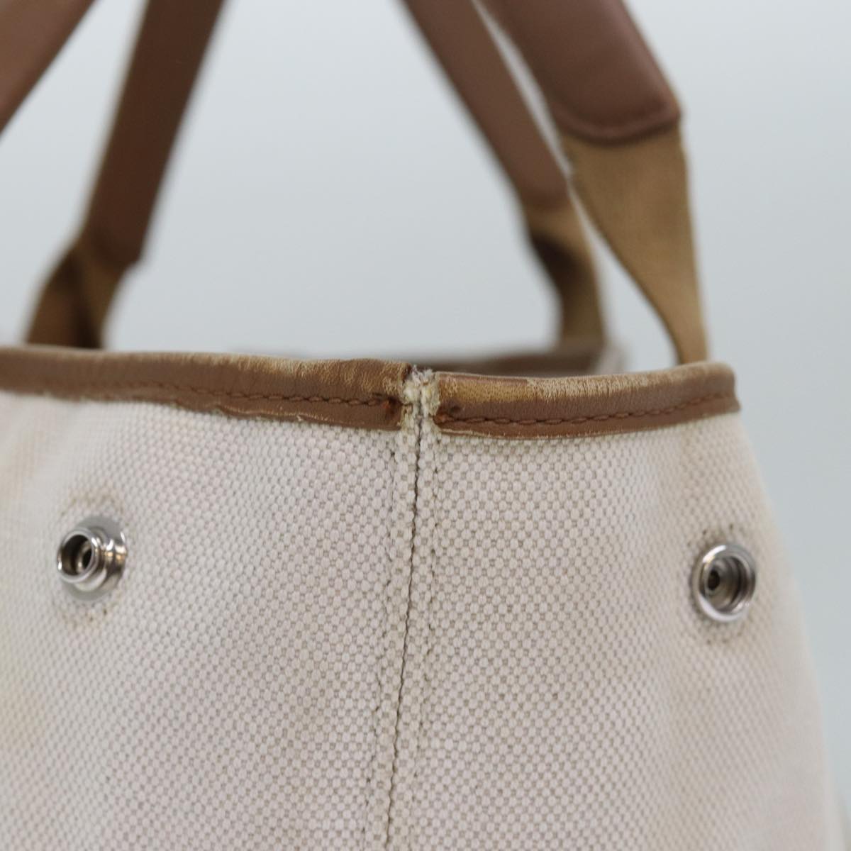 Balenciaga Navy kabas S Hand Bag Canvas Beige White 339933 | Designer Luxury Handbag