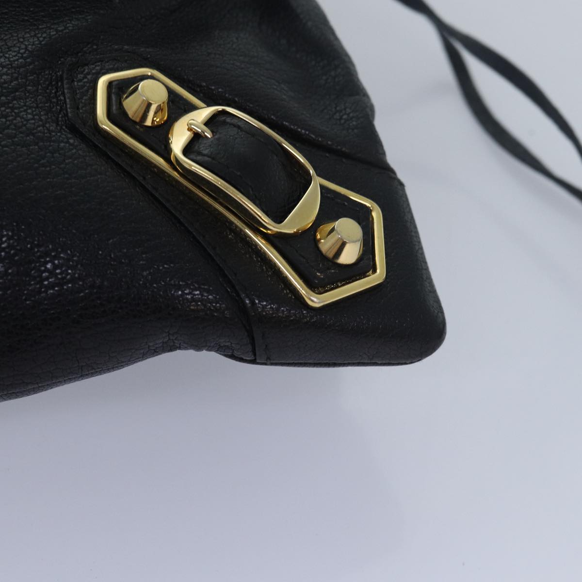 Balenciaga Classic Metallic Envelope Bag Leather Black 438791 | Designer Luxury Handbag