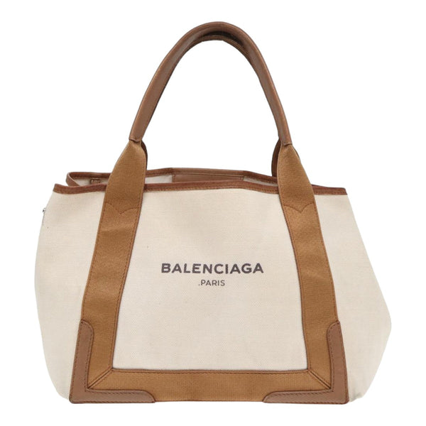 Balenciaga Navy kabas S Hand Bag Canvas Beige 339933 | Designer Luxury Handbag
