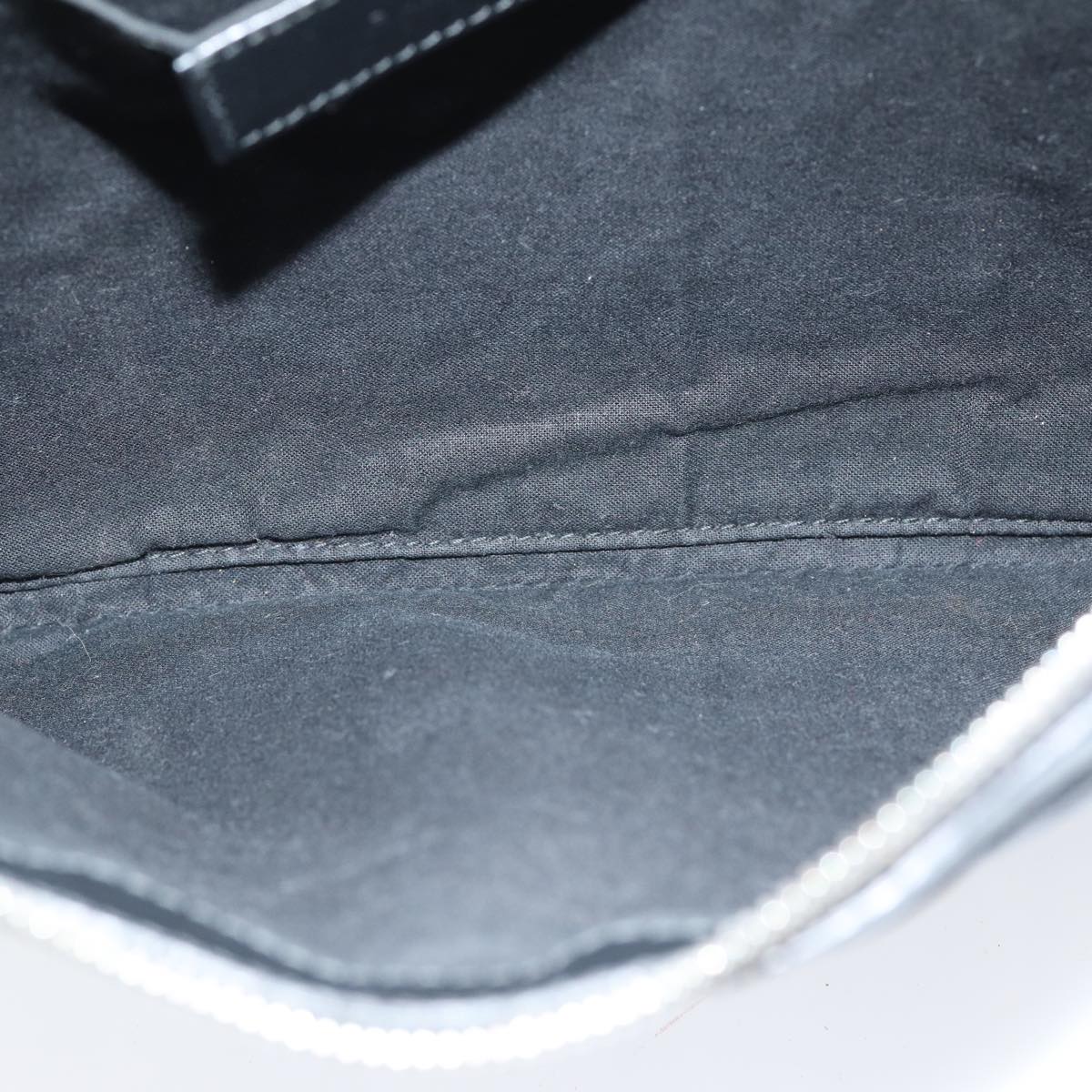 Balenciaga Clutch Bag Canvas Leather Blue Black Silver 420407 — Designer Clutch Bag