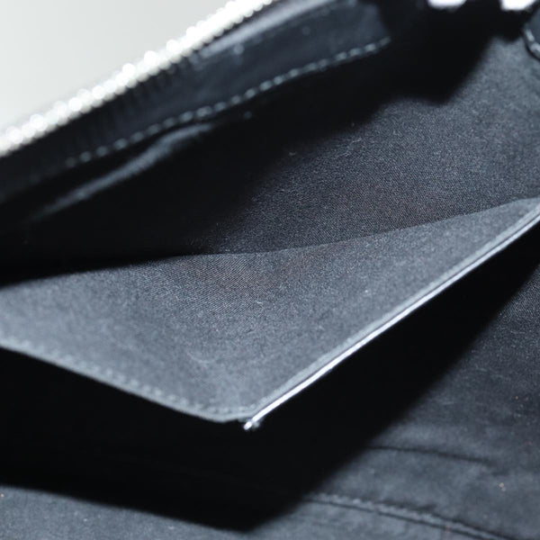 Balenciaga Clutch Bag Canvas Leather Blue Black Silver 420407 — Designer Clutch Bag