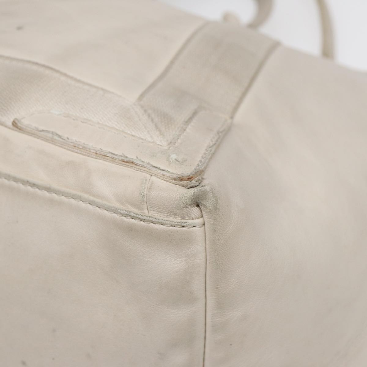 Balenciaga Navy Cabas Hand Bag Leather White Silver 339936 | Luxury Canvas Tote Bag