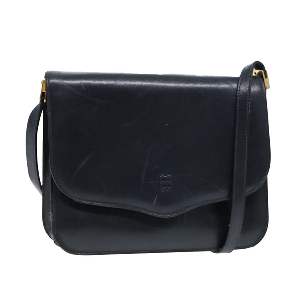 Balenciaga Shoulder Bag Leather Navy Gold — Designer Shoulder Bag