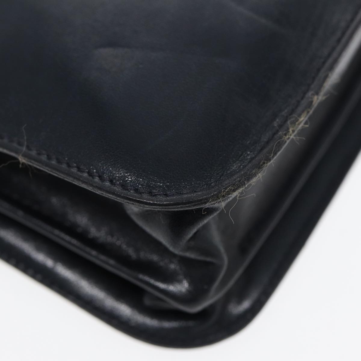 Balenciaga Shoulder Bag Leather Navy Gold — Designer Shoulder Bag