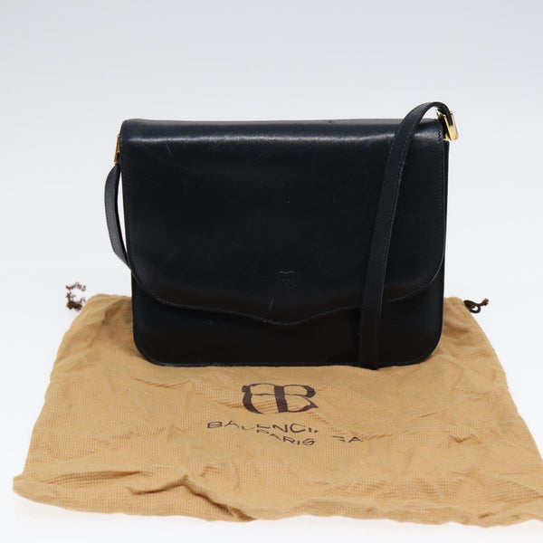 Balenciaga Shoulder Bag Leather Navy Gold — Designer Shoulder Bag