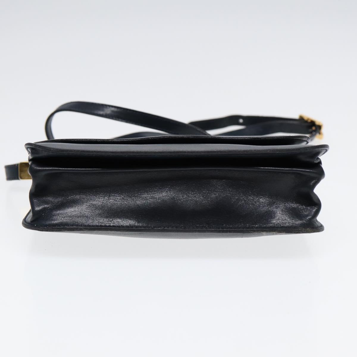 Balenciaga Shoulder Bag Leather Navy Gold — Designer Shoulder Bag