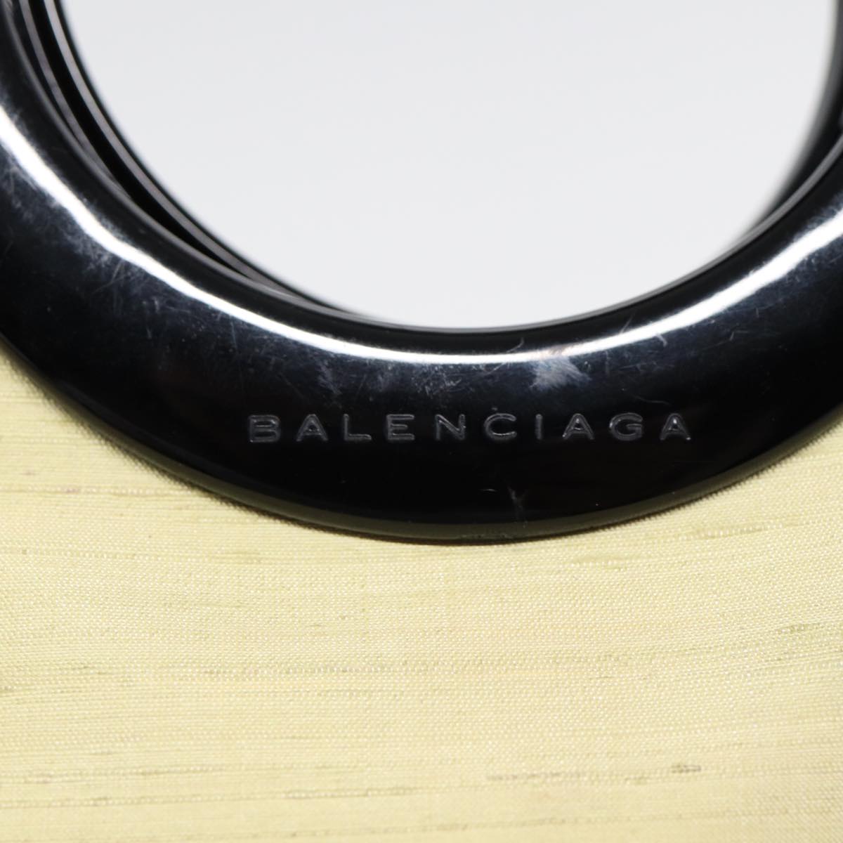 Balenciaga Hand Bag Canvas Silver Yellow | Designer Luxury Handbag