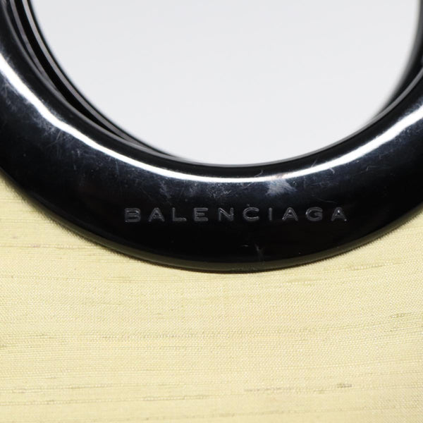 Balenciaga Hand Bag Canvas Silver Yellow | Designer Luxury Handbag