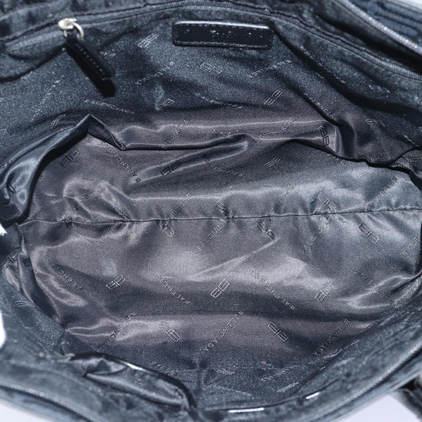 Balenciaga Tote Bag Canvas Silver Black — Premium Leather Tote
