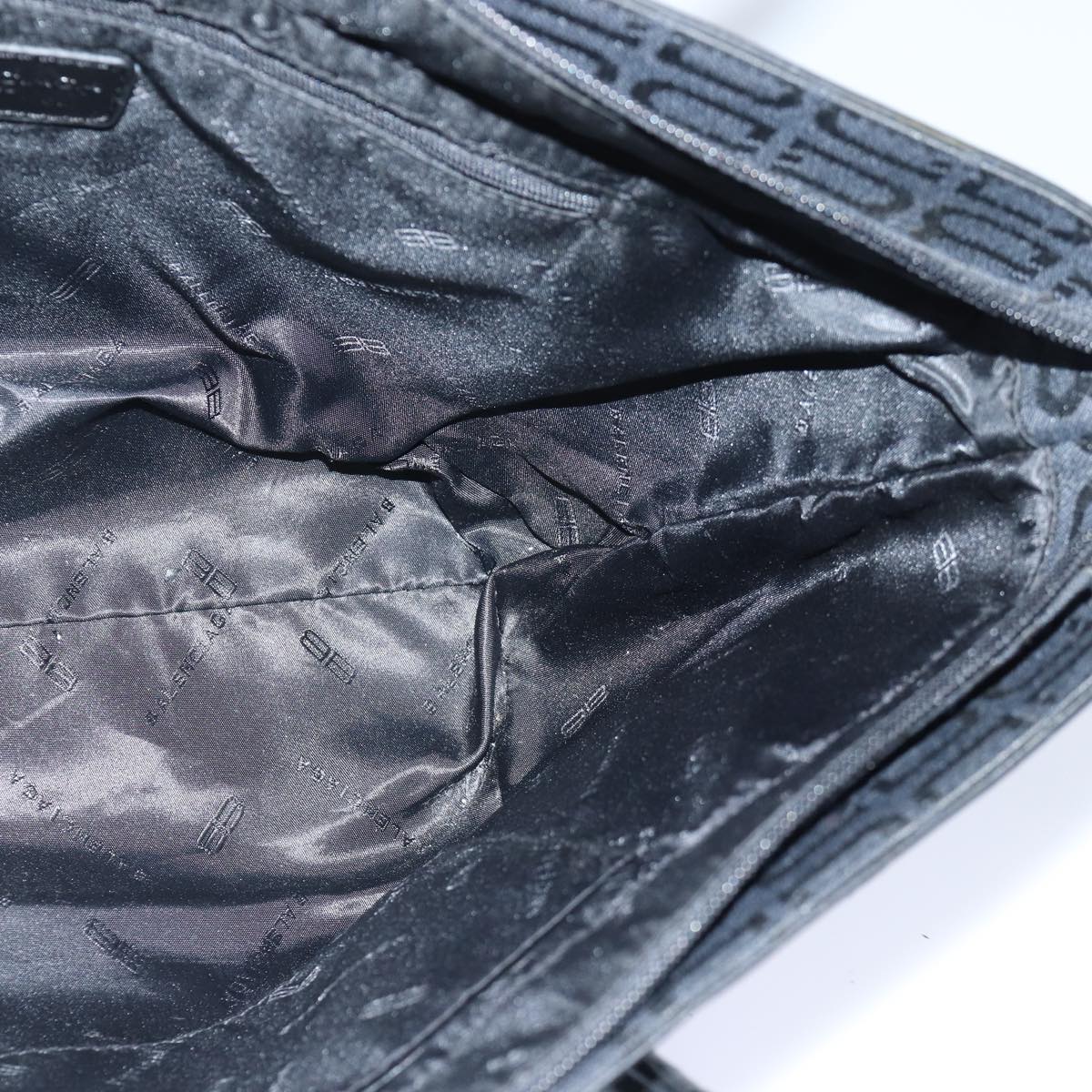 Balenciaga Tote Bag Canvas Silver Black — Premium Leather Tote