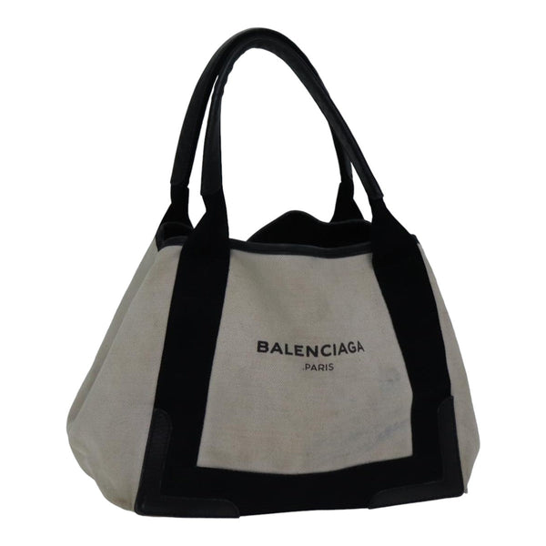 Balenciaga Hand Bag Canvas Beige Black | Designer Luxury Handbag