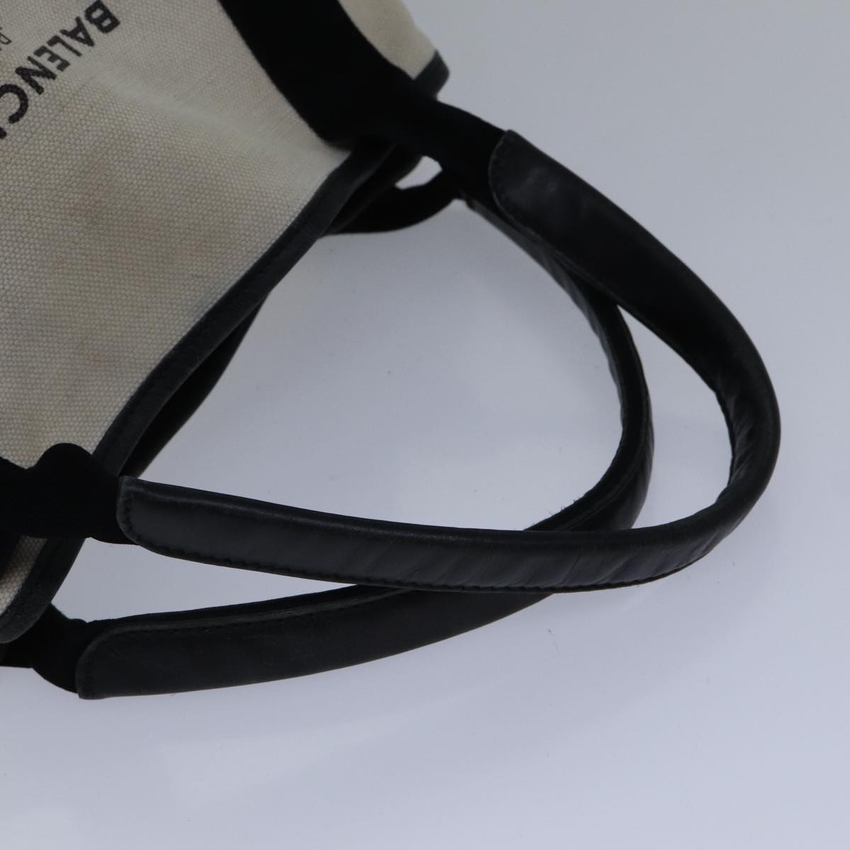 Balenciaga Hand Bag Canvas Beige Black | Designer Luxury Handbag