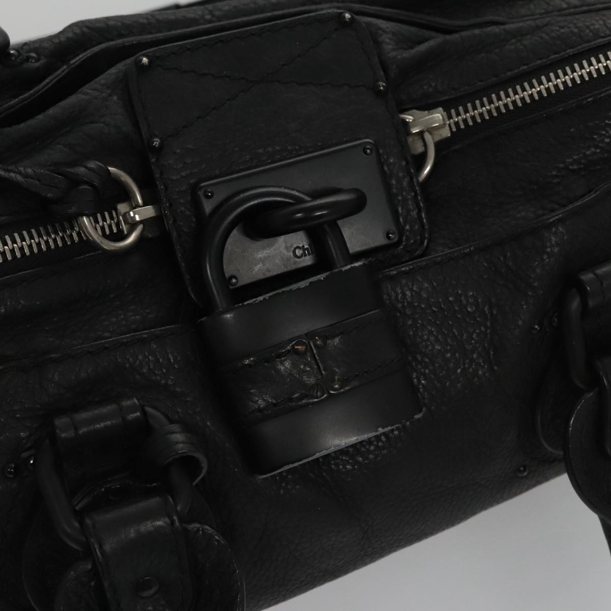 Chloe designer handbag leather closeup detail
