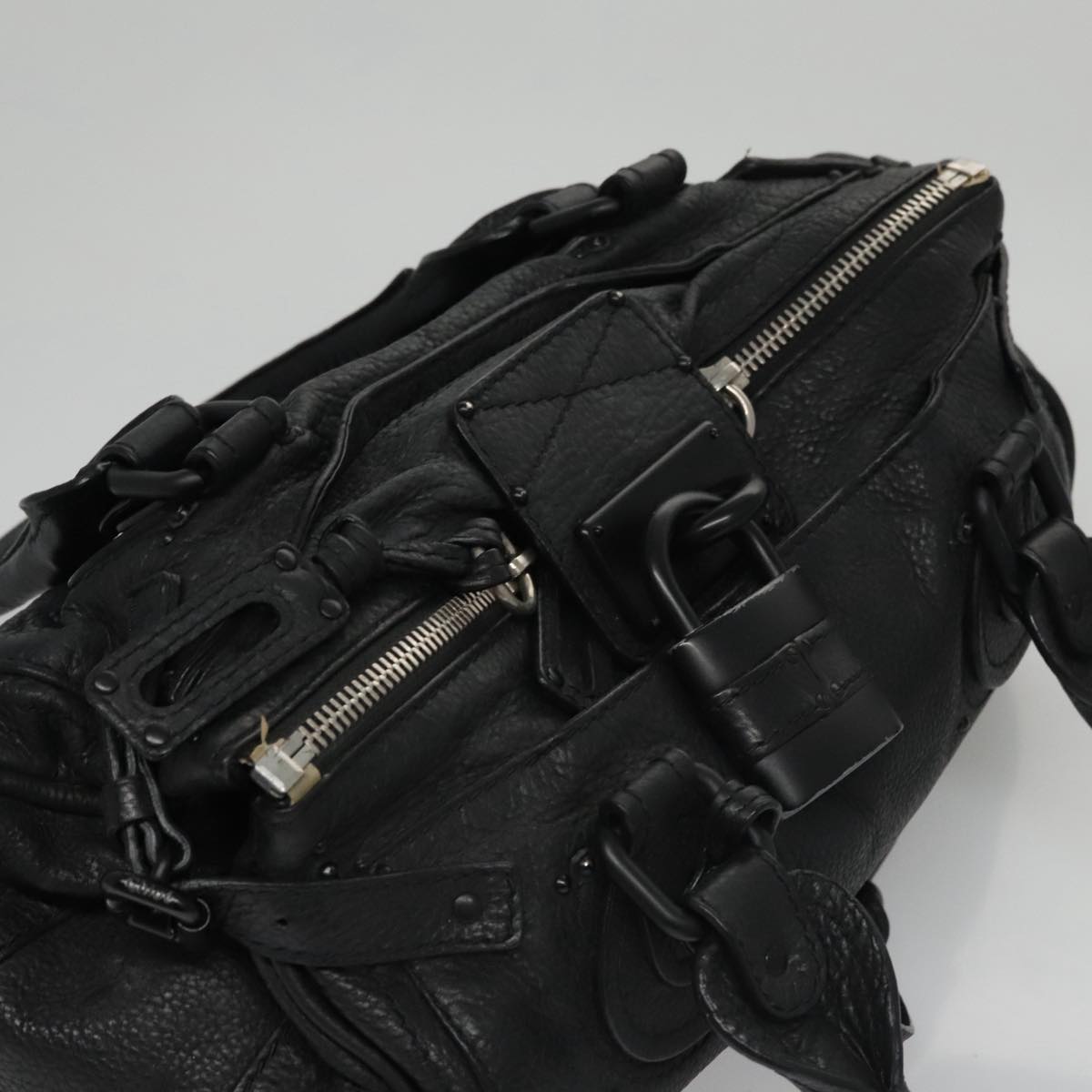 Chloe authentic luxury handbag Black leather craftsmanship