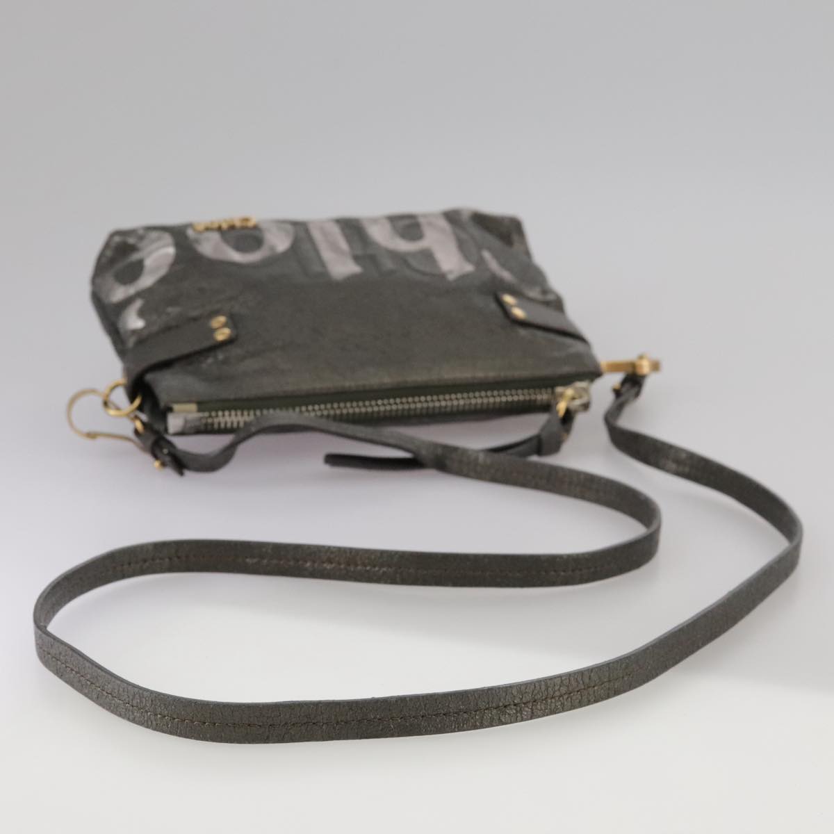 Solventique elegant leather Shoulder Bag top view