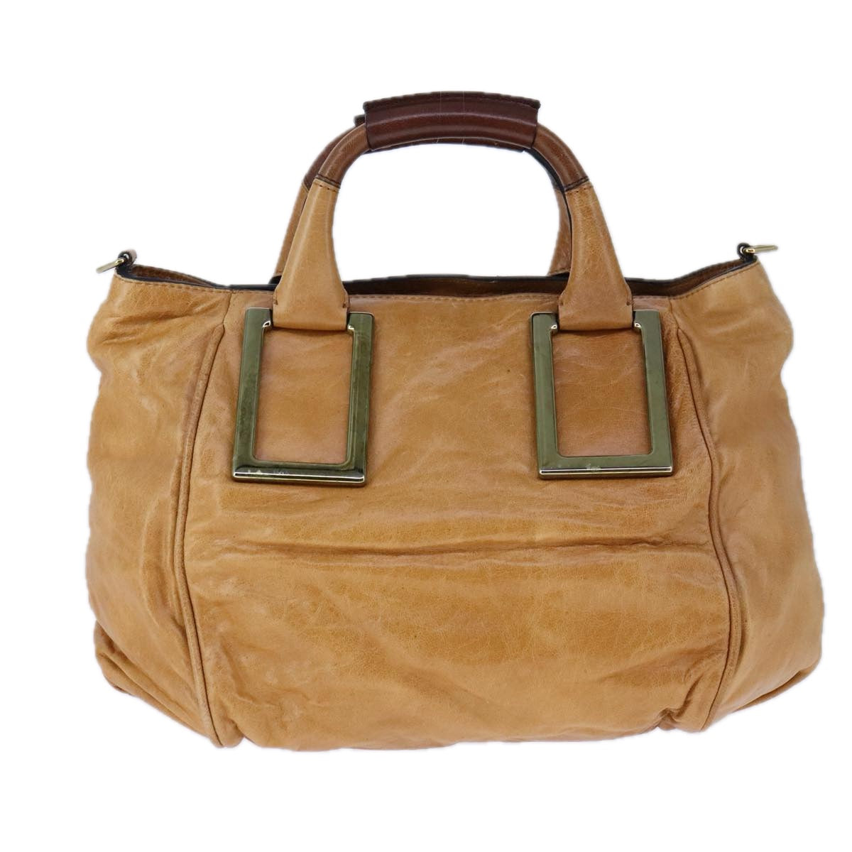 Side view of Chloe handbag Brown premium designer bag