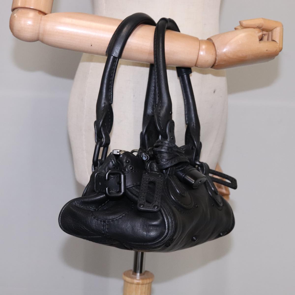 Chloe designer handbag leather closeup detail
