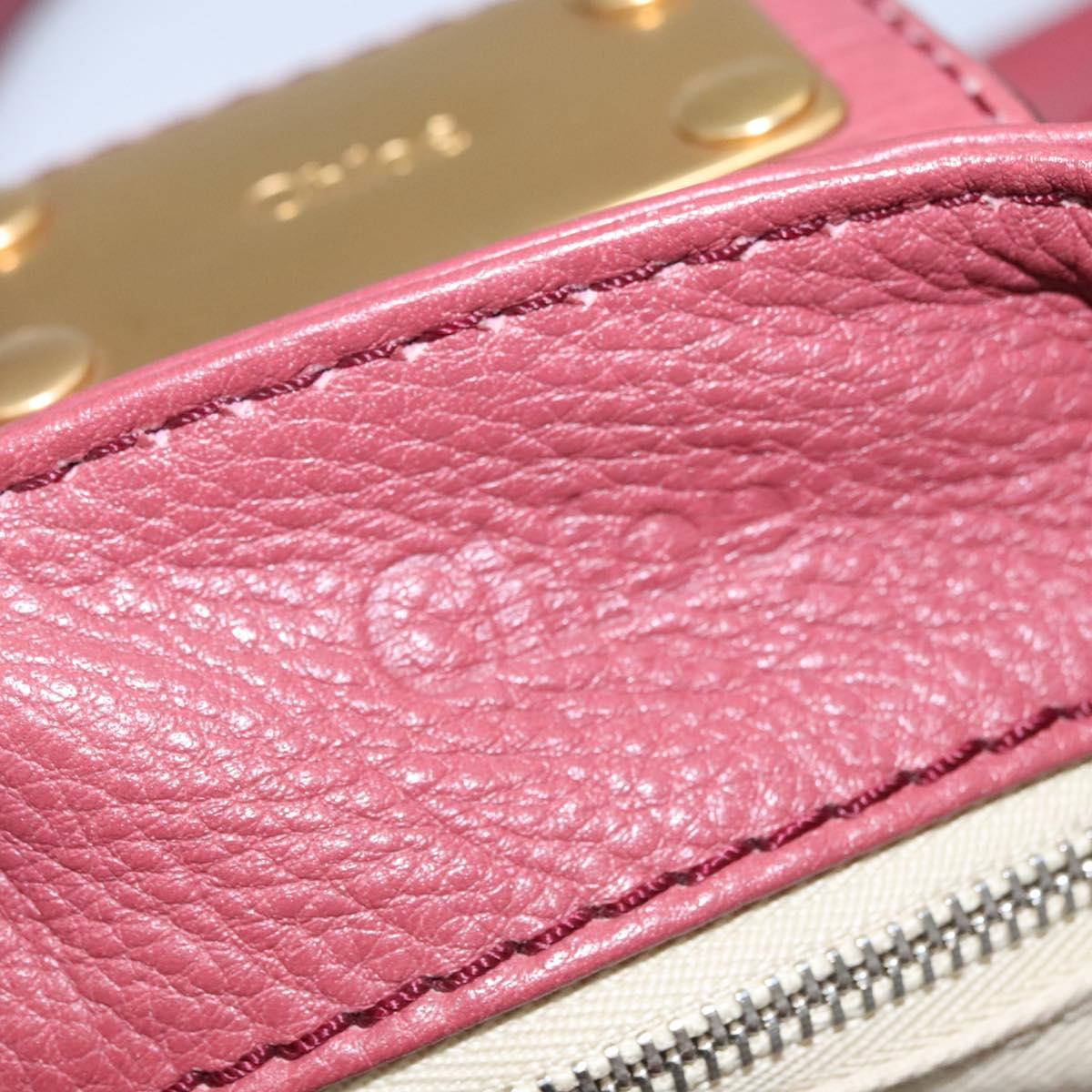 Chloe authentic luxury handbag Pink leather craftsmanship