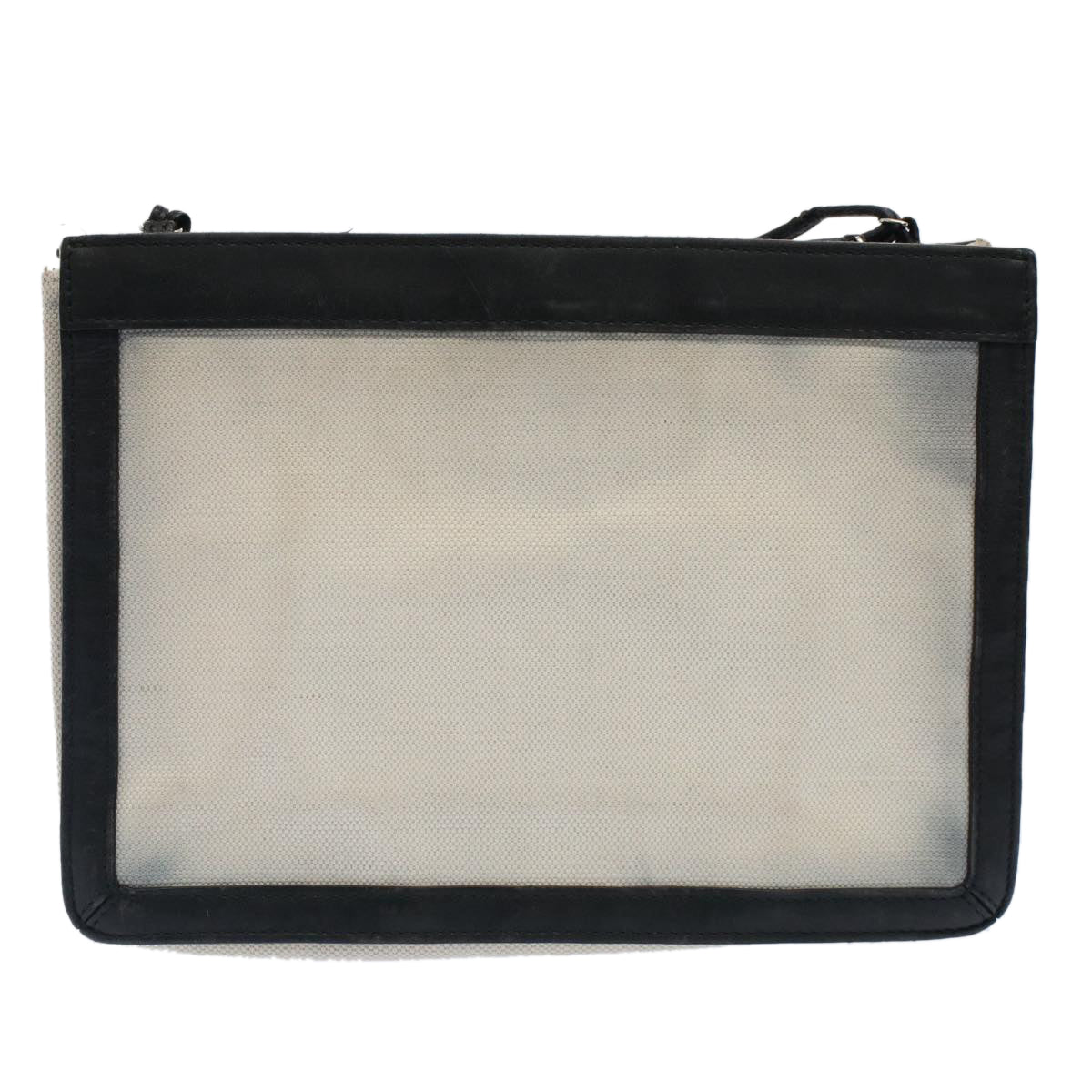 Balenciaga Shoulder Bag Canvas White Black — Designer Shoulder Bag