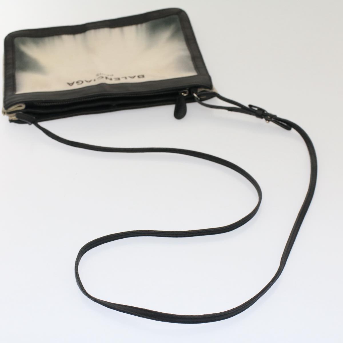 Balenciaga Shoulder Bag Canvas White Black — Designer Shoulder Bag