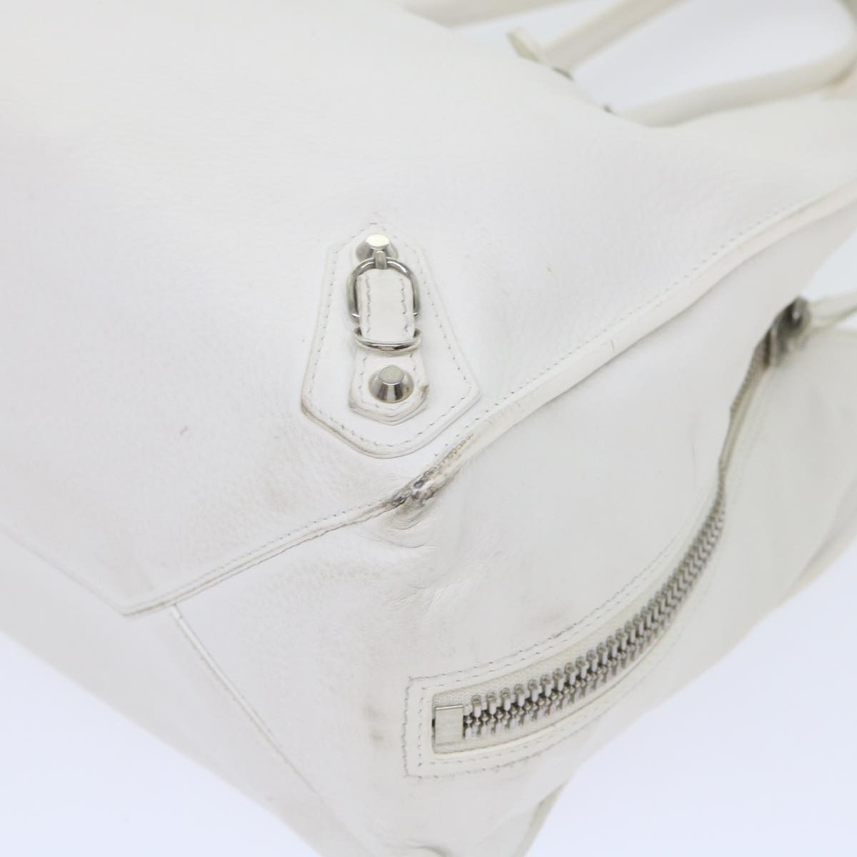 Balenciaga Paper Hand Bag Leather White 432596 | Designer Luxury Handbag