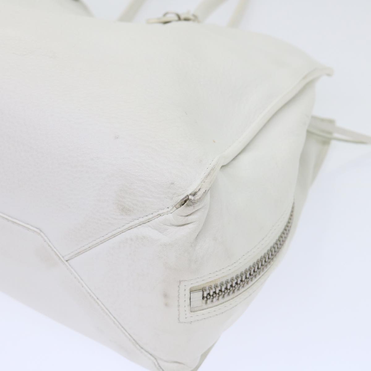 Balenciaga Paper Hand Bag Leather White 432596 | Designer Luxury Handbag