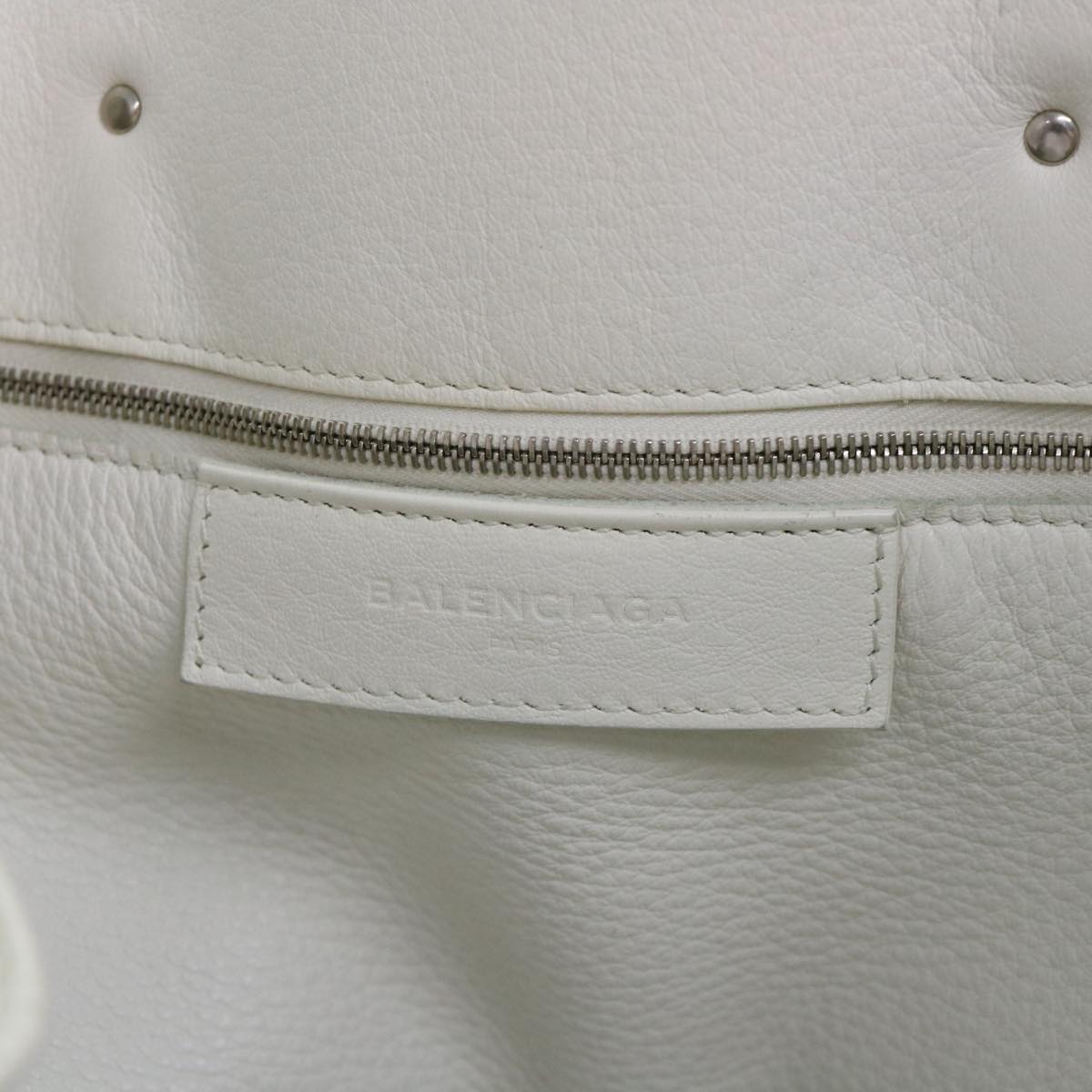 Balenciaga Paper Hand Bag Leather White 432596 | Designer Luxury Handbag