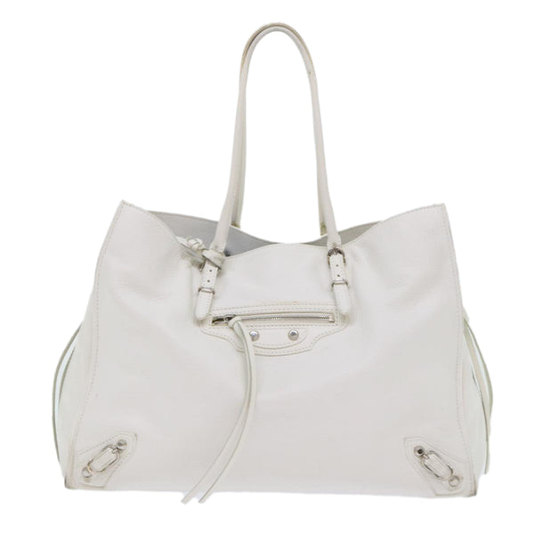 Balenciaga Paper Hand Bag Leather White 432596 | Designer Luxury Handbag
