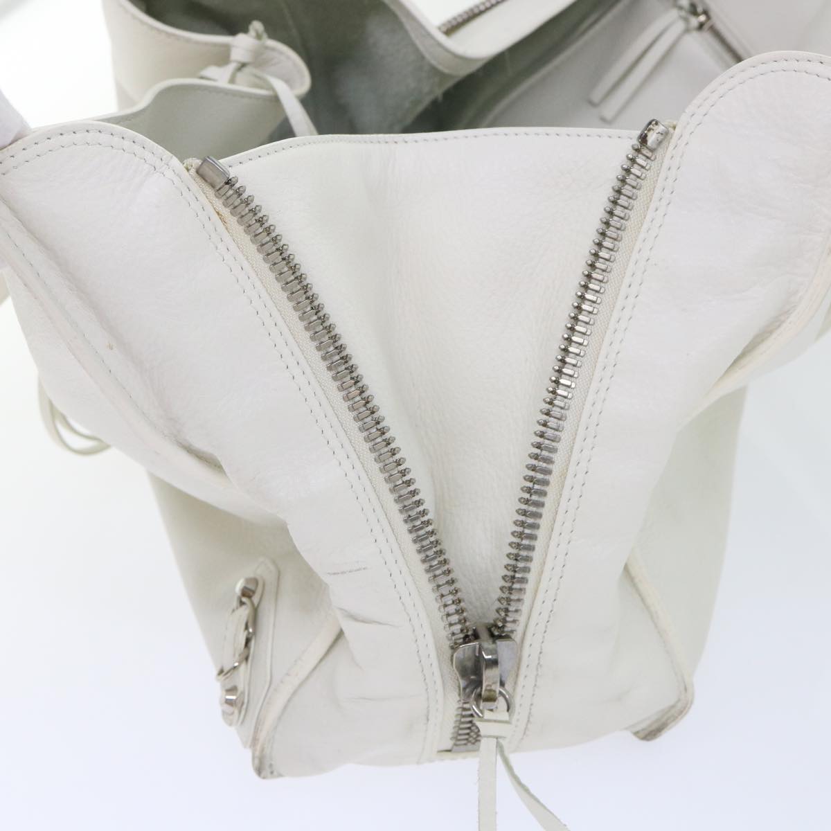 Balenciaga Paper Hand Bag Leather White 432596 | Designer Luxury Handbag