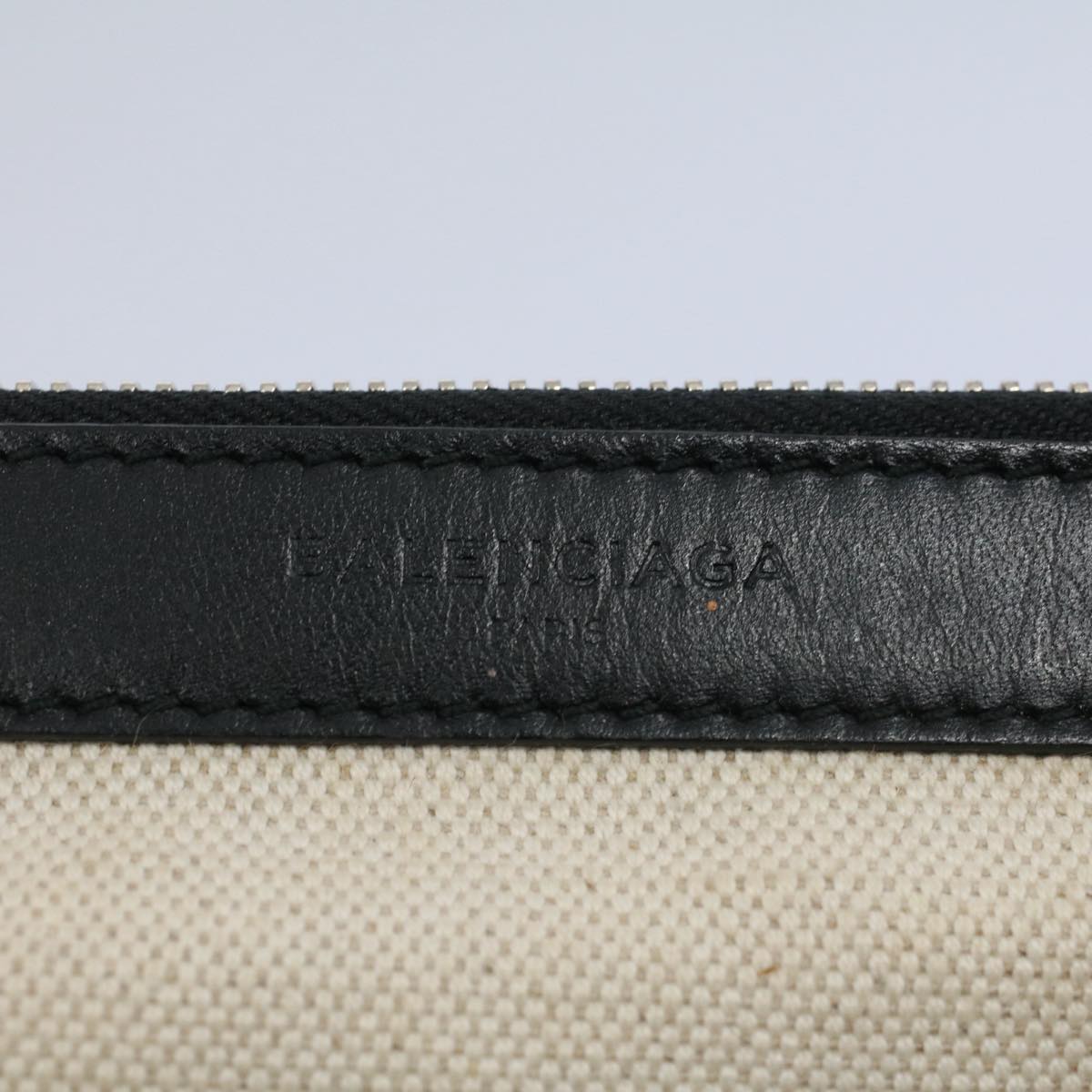 Balenciaga Tote Bag Canvas Leather Beige Black — Premium Leather Tote