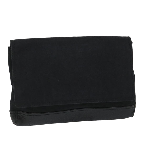 Balenciaga Clutch Bag Canvas Black — Designer Clutch Bag