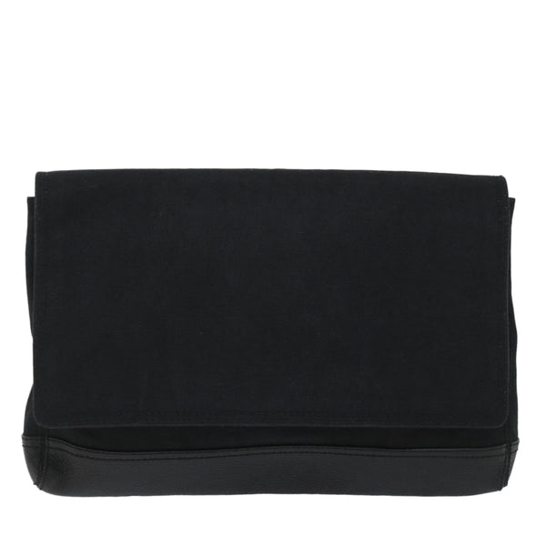 Balenciaga Clutch Bag Canvas Black — Designer Clutch Bag