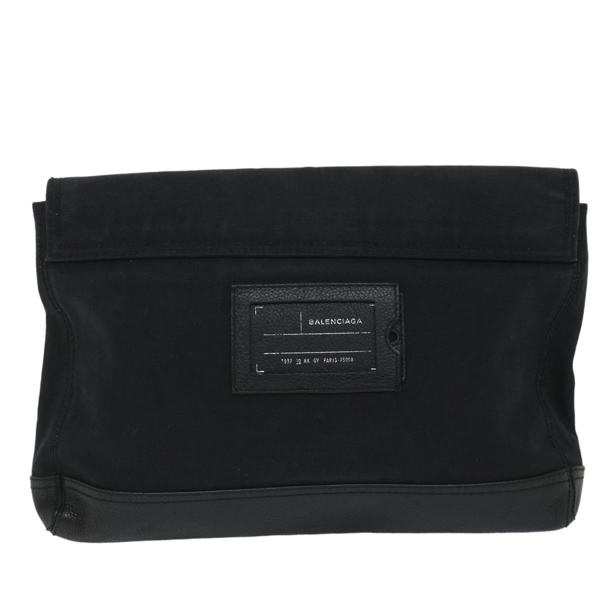 Balenciaga Clutch Bag Canvas Black — Designer Clutch Bag