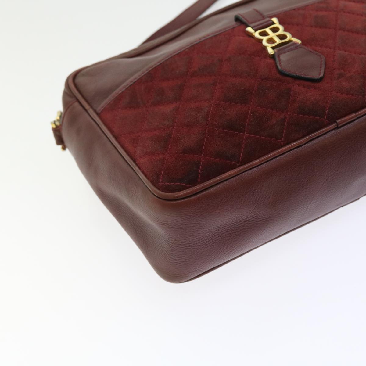 Balenciaga Shoulder Bag Suede Leather Red — Designer Shoulder Bag