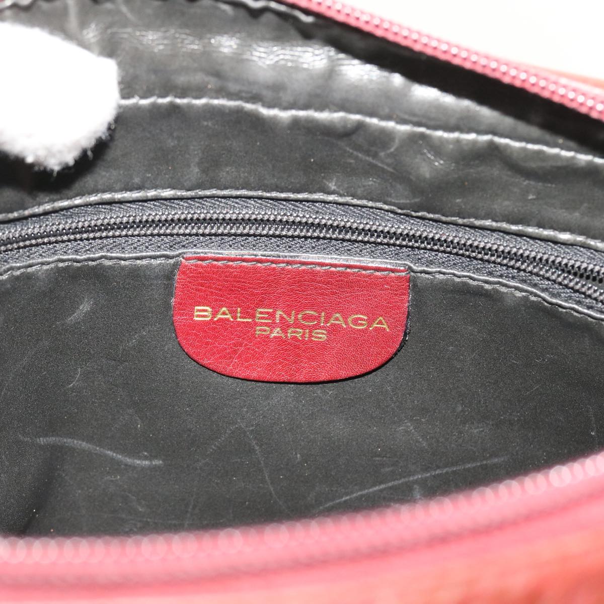 Balenciaga Shoulder Bag Suede Leather Red — Designer Shoulder Bag
