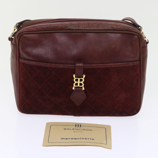 Balenciaga Shoulder Bag Suede Leather Red — Designer Shoulder Bag