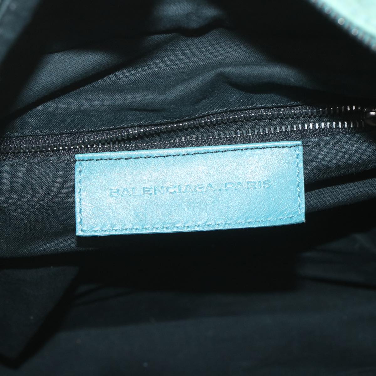 Balenciaga Boston Bag Leather Light Blue | Designer Luxury Handbag