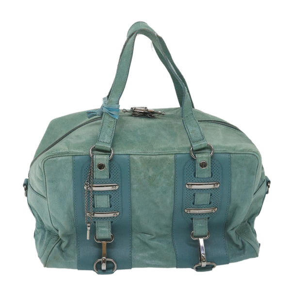 Balenciaga Boston Bag Leather Light Blue | Designer Luxury Handbag