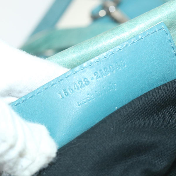 Balenciaga Boston Bag Leather Light Blue | Designer Luxury Handbag